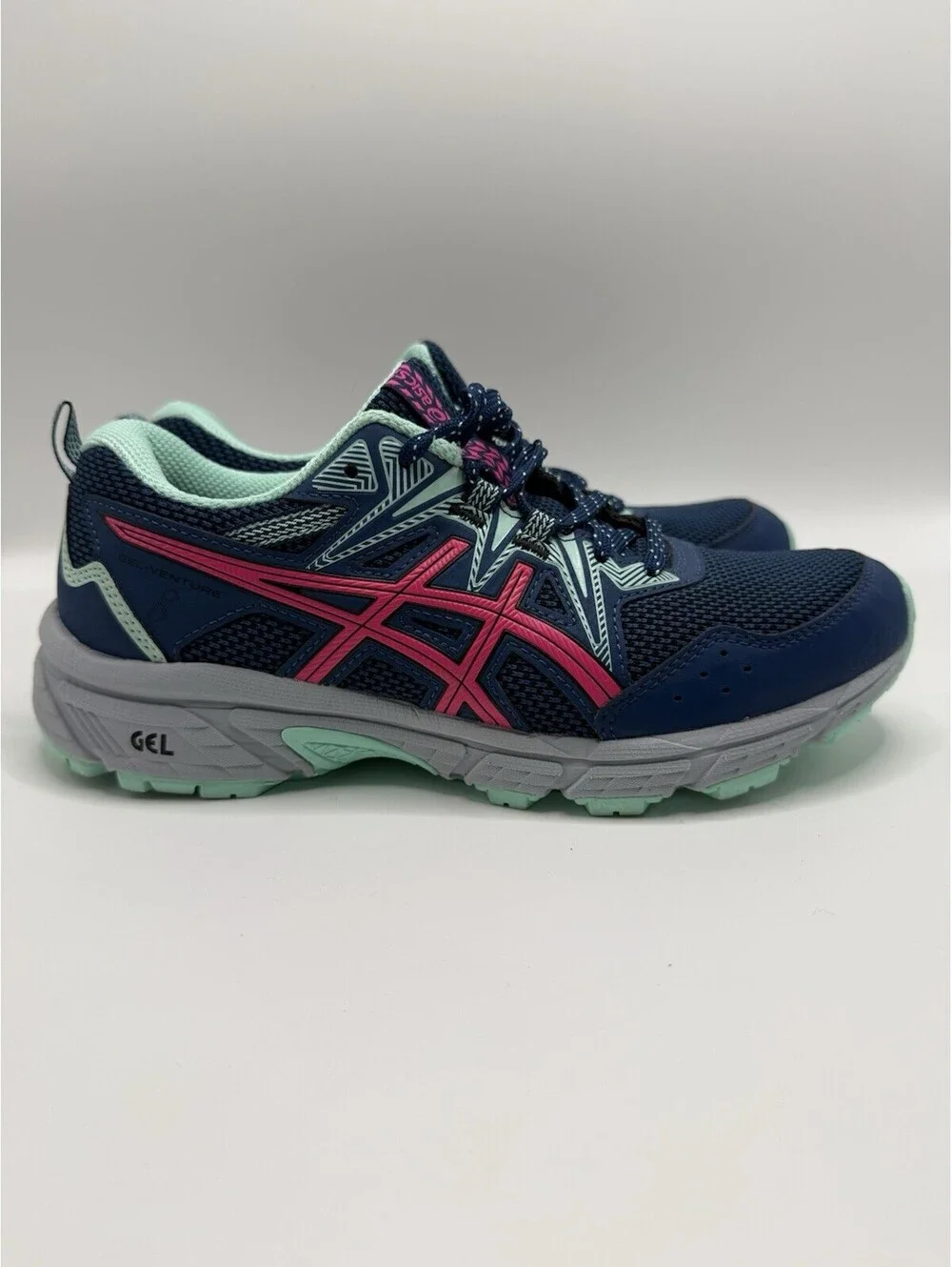 Asics Women’s Gel-Venture 8 Blue Multicolor Athletic Running Shoes Size 6.5